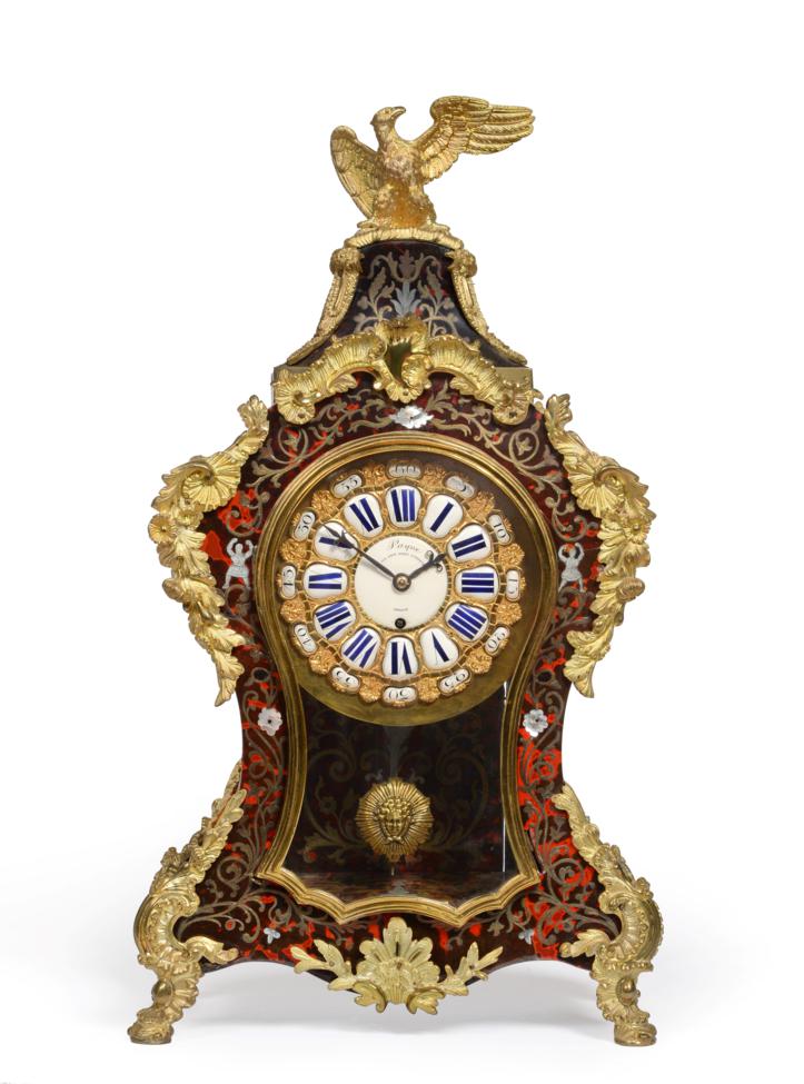 A ''Boulle'' Table Timepiece, signed Payne, 163 New Bond Street, London, circa 1890, case surmounted
