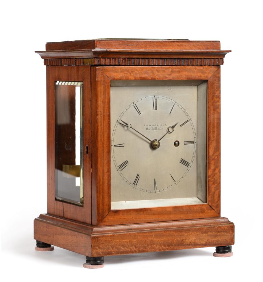 A Mahogany Five Glass Mantel Timepiece, signed Barrauds & Lund, Cornhill, No 1395, circa 1850,