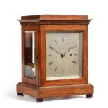 A Mahogany Five Glass Mantel Timepiece, signed Barrauds & Lund, Cornhill, No 1395, circa 1850,