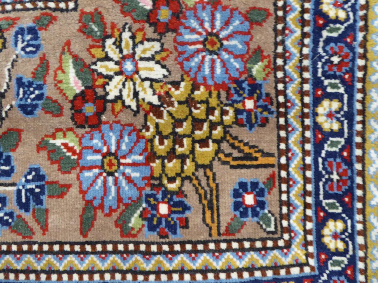 Finely Woven Tabriz Rug Iranian Azerbaijan The camel field with naturalistic floral sprays - Image 3 of 4