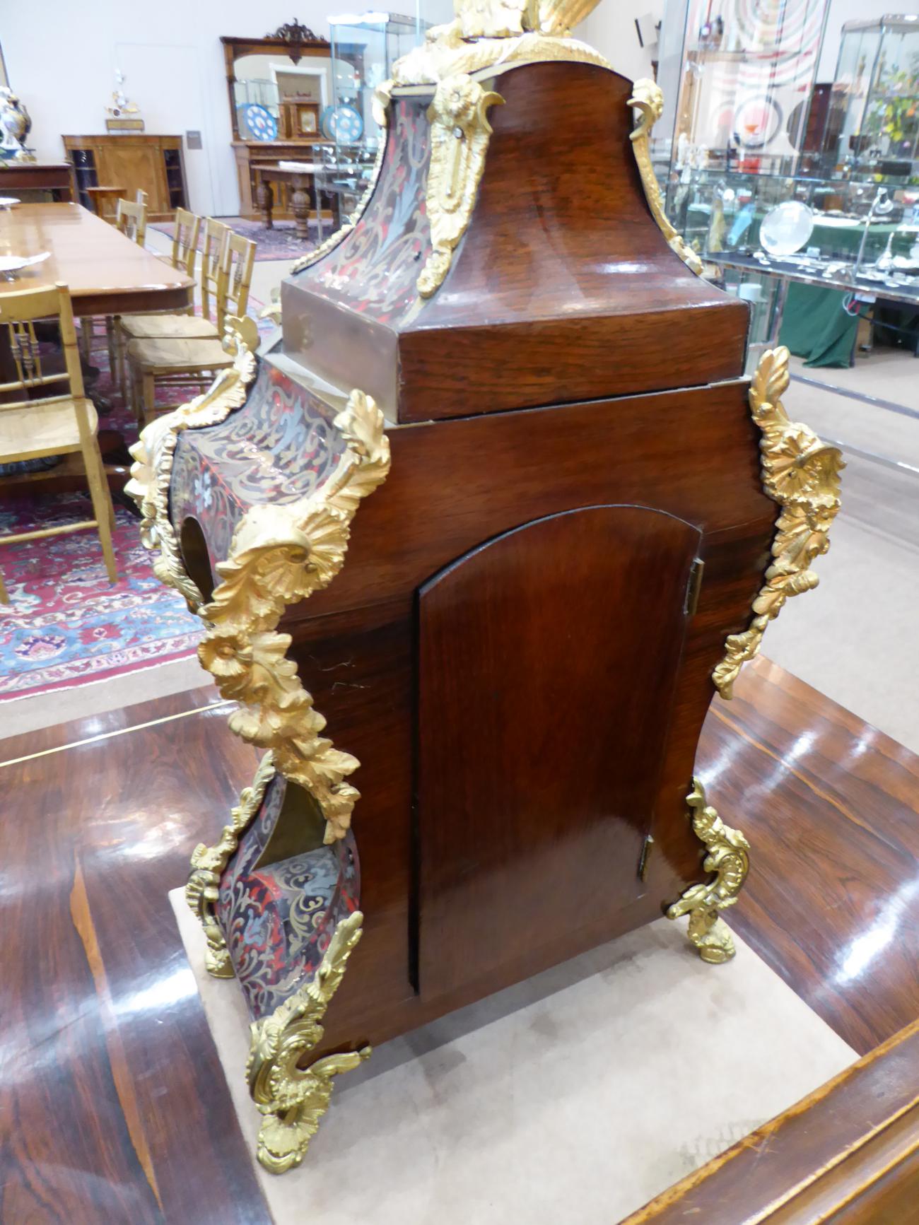 A ''Boulle'' Table Timepiece, signed Payne, 163 New Bond Street, London, circa 1890, case surmounted - Image 6 of 8