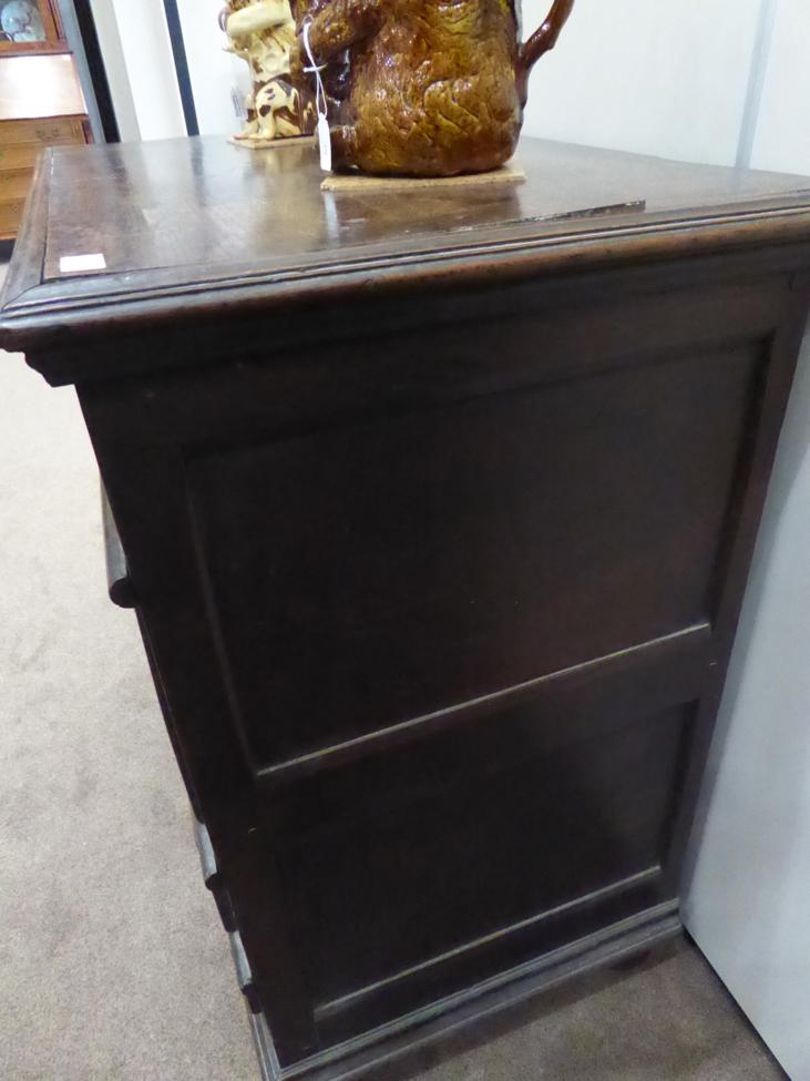 A Late 17th Century Joined Oak Straight Front Chest of Drawers, with four moulded fronted long - Image 6 of 6