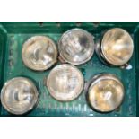 A Pair of Vintage Lucas Chrome Headlights FT6 sealed beam, Made in England, diameter 51/2''; A