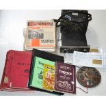 A Collection of Interesting Automobilia to include three series YB MG workshop manuals, two MG seri