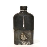 A Silver Plated and Leather Hip Flask ''Gordon Bennett Trophy Ireland 1903'', each side engraved