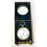 A 19th Century Brass Cased Car Dashboard Clockcase, the hinged lid stamped ''Late Russell's Patent