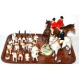 A collection of Beswick hunt and other figures including: Huntsman, model No. 1501, Huntsman