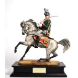 Cotswold Studio Arts 'Wellington's Light Horse', model No. CSA 053 by David Geenty, on wood base