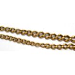 A 9ct gold graduated albert chain 39g