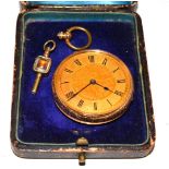 A 19th century pocket watch, the case stamped 'K14'