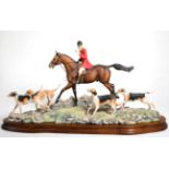 Border Fine Arts 'Gone Away' (Mounted Huntsman and four Hounds), model No. L71 by David Geenty,