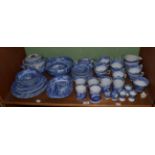 A large quantity of Spode blue Italian wares