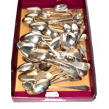 Quantity of Irish and English silver spoons, various dates and makers, and some Continental white