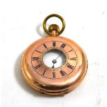 A 9ct gold half hunter pocket watch