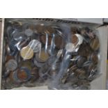 Several hundred foreign coins including approx. thirty five silver examples, and a quantity of pre-