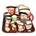 A group of Royal Doulton and Beswick character jugs