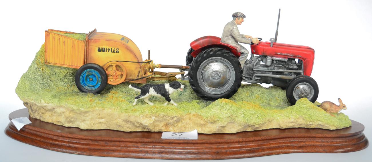 Border Fine Arts 'Hay Turning' (Massey Ferguson Tractor and Wuffler), model No. JH110 by Ray