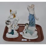 Four various Rosenthal porcelain Art Deco figures