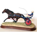 Border Fine Arts 'Off and Pacing' (Horse, Sulky and Rider), model No. B0656 by Jacqueline Frances,