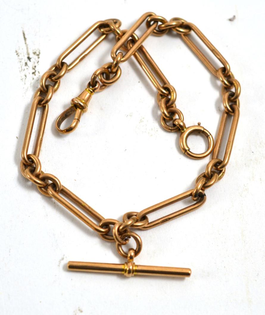 A 9ct gold watch chain40g
