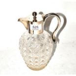 A silver mounted claret jug