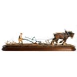 Border Fine Arts 'Felling the Furrow' (Clydesdale Ploughing the stubble in Autumn), model No. L57 by