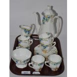 Royal Doulton floral painted coffee set
