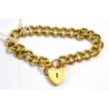 A 9ct gold curb link bracelet 42.5g gross.