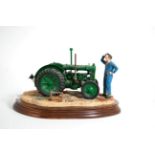 Border Fine Arts 'Won't Start' (Tractor, Farmer and Collie), model No. B0299 by Ray Ayres, on wood