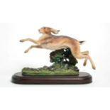 Cotswold Studio Arts 'March Hare', model No. CSA 069, limited edition 50/250, on wood base, with