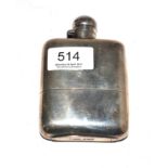 Silver hip flask with bayonet fitting and detachable cup