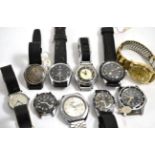 Ten gents wristwatches signed Sicura, Bulova Accutron, Rovan, Smiths etc