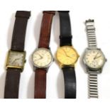 Four various gentleman's wristwatches, various makers and styles (4)