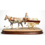 Border Fine Arts 'Pot Cart', model No. B1015 by Ray Ayres, limited edition 65/600, on wood base,