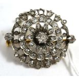 Diamond brooch12.96g gross