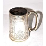 A Victorian silver mug, London hallmark