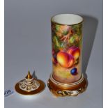 A Royal Worcester spill vase with associated cover, signed Bowen