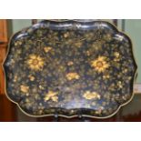 A Jennens & Bettridge's London papier mache tray (a.f.)