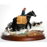 Border Fine Arts 'Carrying Burdens' (Pony, Rider and Border Collies), model No. B0892 by Hans
