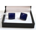 A pair of lapis lazuli cufflinks 13.74g gross