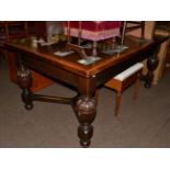 An oak dining table