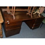 A 1970's teak chest, a towel rail, a chinoiserie occasional table and a painted occasional table (