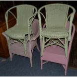 Lloyd loom style chairs (4)