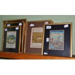 A group of eight 20th century Indian framed watercolours