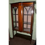 An Edwardian inlaid mahogany display cabinet