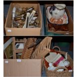 A quantity of miscellaneous items including light fittings, ceramics, jug and bowl etc (qty)