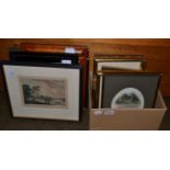 A group of various 19th century coloured engravings, prints and Baxter proofs etc (qty)