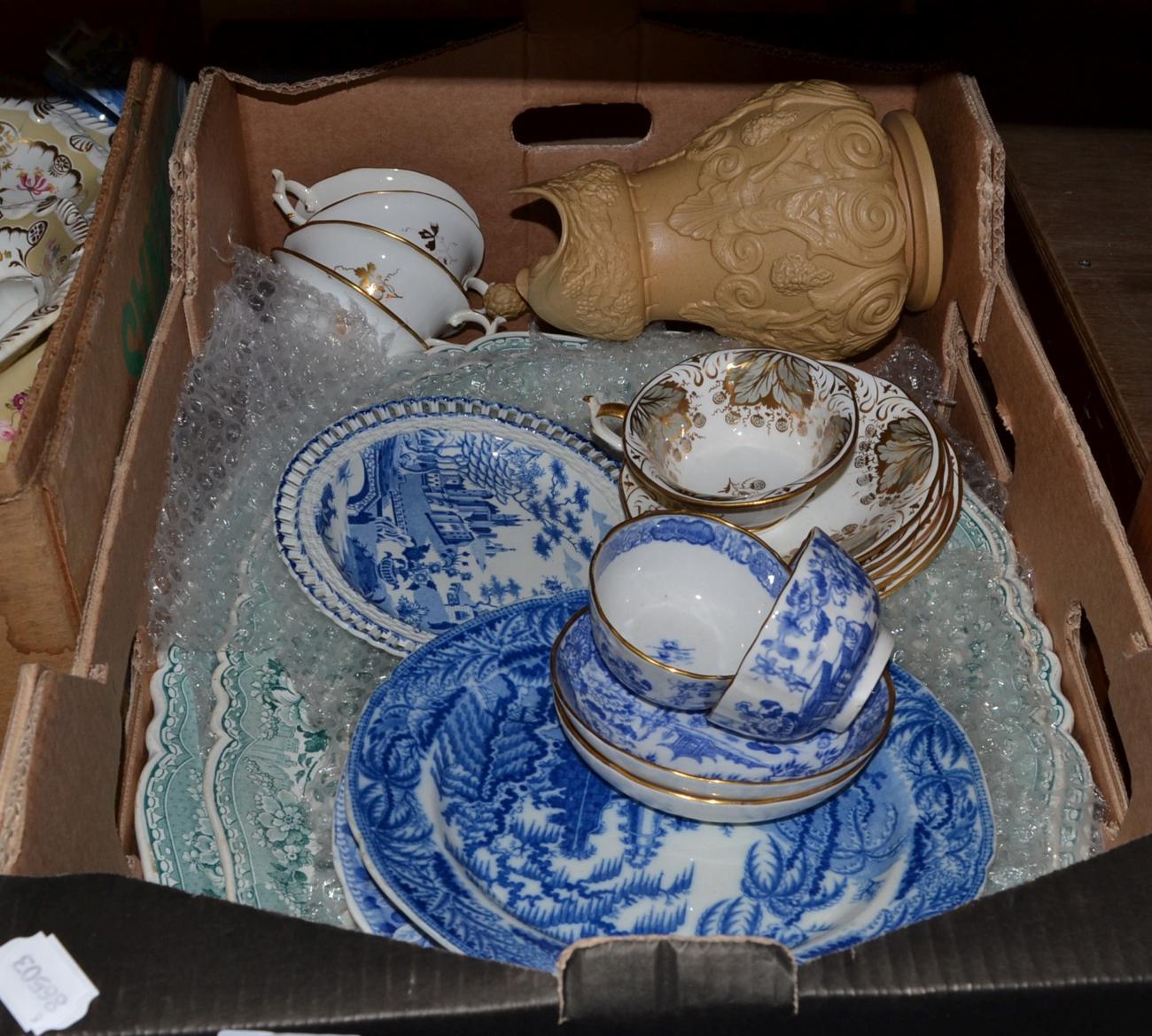 Rockingham tea ware, blue and white etc