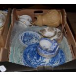 Rockingham tea ware, blue and white etc