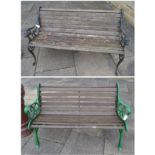 Two garden benches